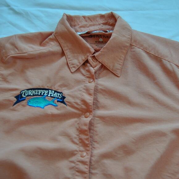 Turneffe Flats Simms Cor 3 Long Sleeve Button Down Orange - Picture 3 of 12